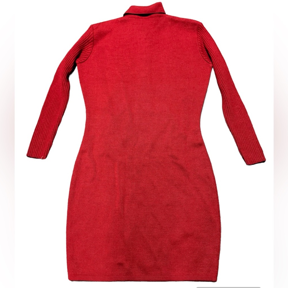 MONNALISA***Red Knit Girls Dress**Size 8 $289 - Picture 4 of 5